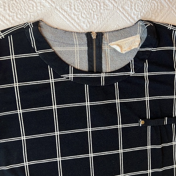 Sweet Wanderer Small Black/White Checkered Blouse - Picture 3 of 14